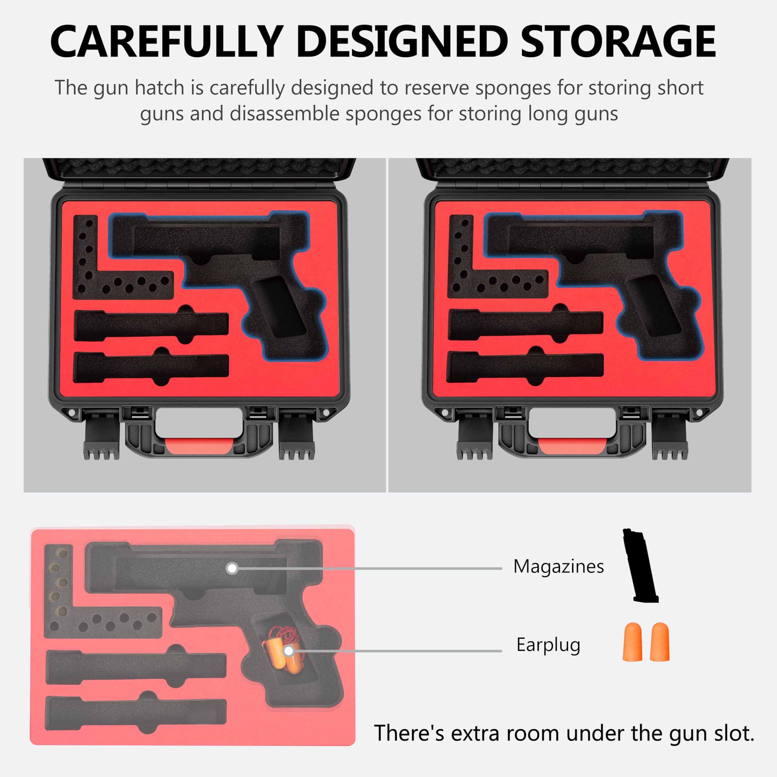 Amazon.co.jp: Kinghardcase ハードガンケース ハンドガン グロック